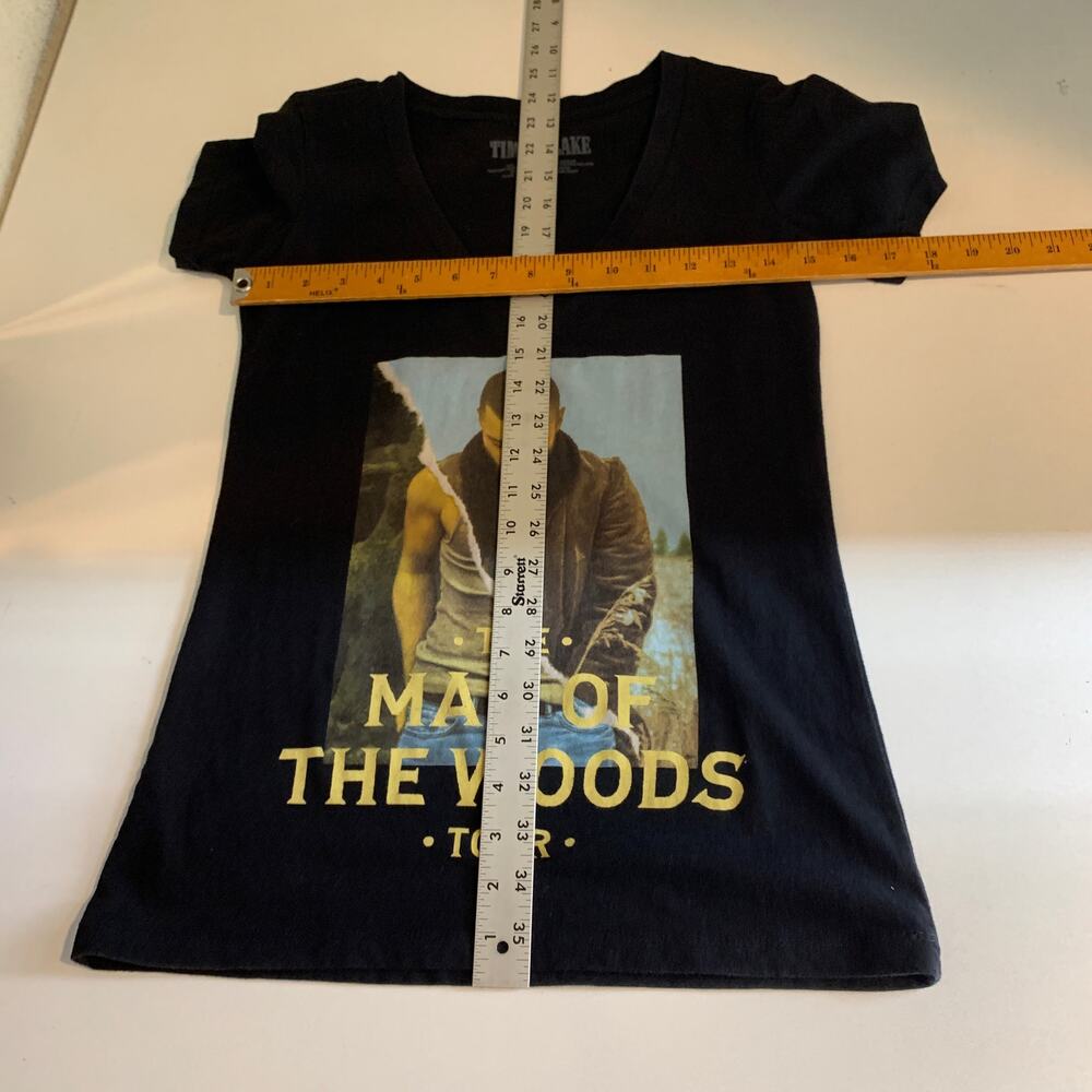 Timberlake T Shirt Womens M Medium Black Man of the Woods Concert Tour Tee - Picture 7 of 9